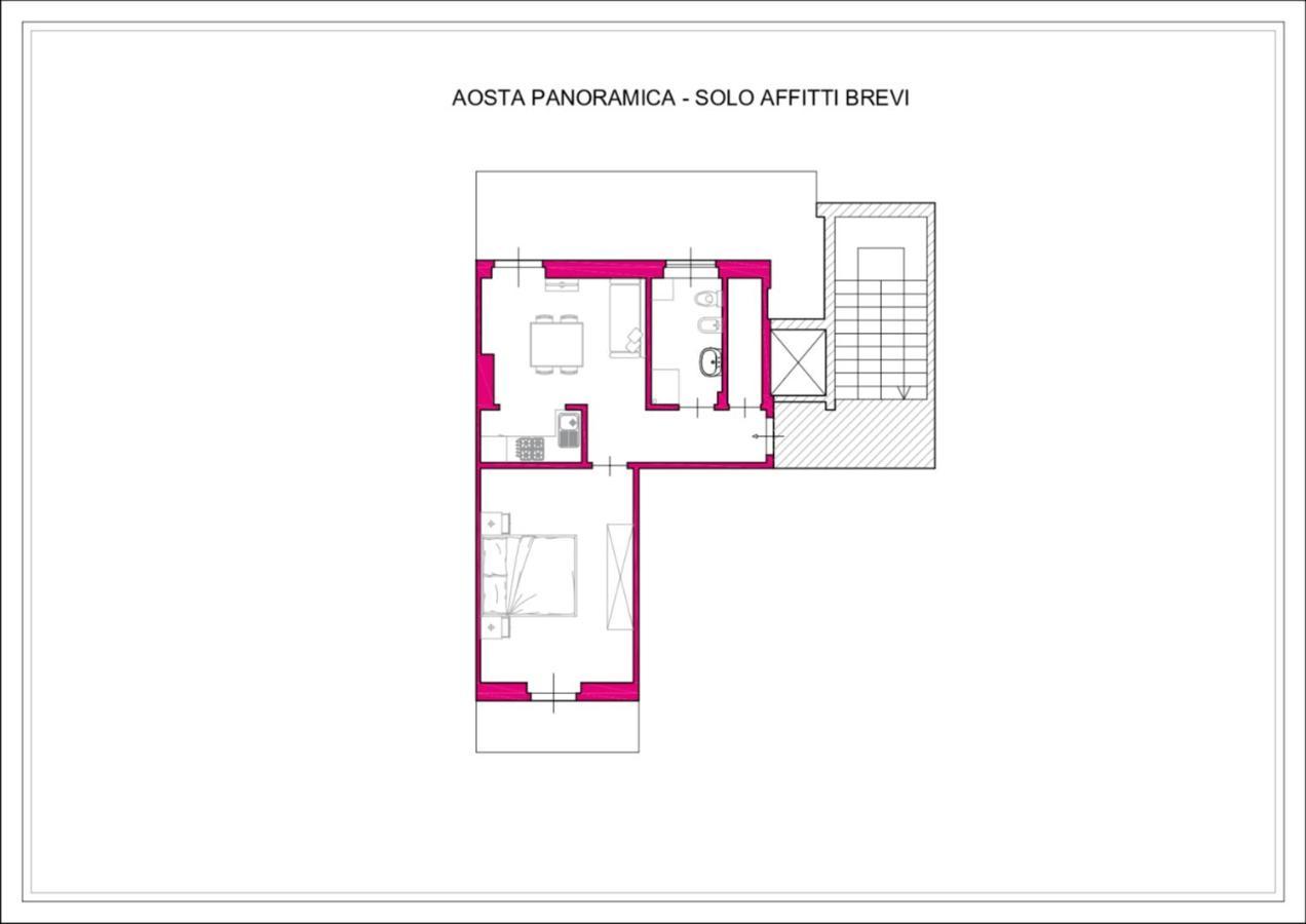 Lovely Panoramic View Apartment - Affitti Brevi Italia アオスタ エクステリア 写真